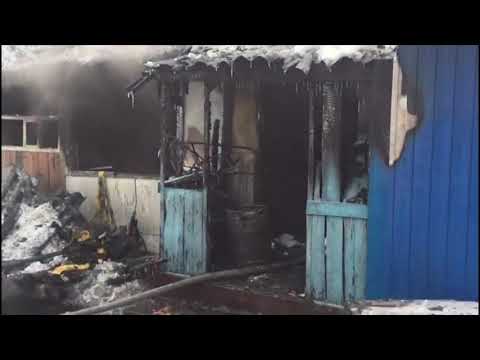 Ликвидация пожара в Октябрьском районе Новосибирска