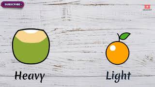 Concept of heavy and light | heavy and light for kids | heavy and light concept for kindergarten