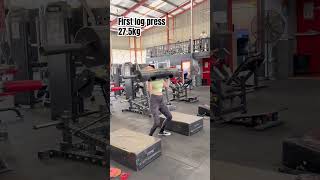 20260516 First time in a strongman gym (Coco’s gym) and first log press 27.5kg #womenwholift