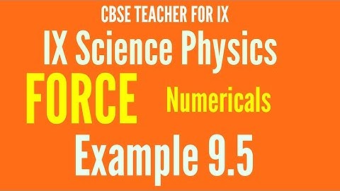 Class 9 Science Physics Chapter 9 Force Numericals Example 9.5