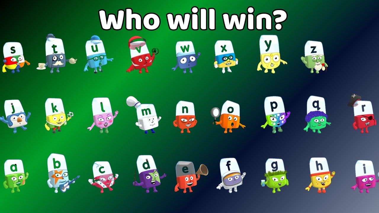 26 ALPHABLOCKS Marble Race Tournament – Who Will Win At All? Physics Simulation Round 10