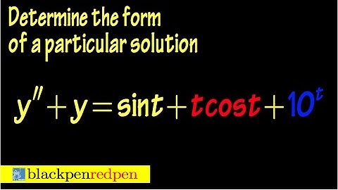 Determine the form of a particular solution, sect 4.5#31
