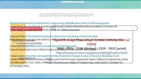 Signal & Image Processing : An International Journal (SIPIJ)