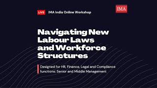 IMA India - Post Covid Workforce Management Workshop