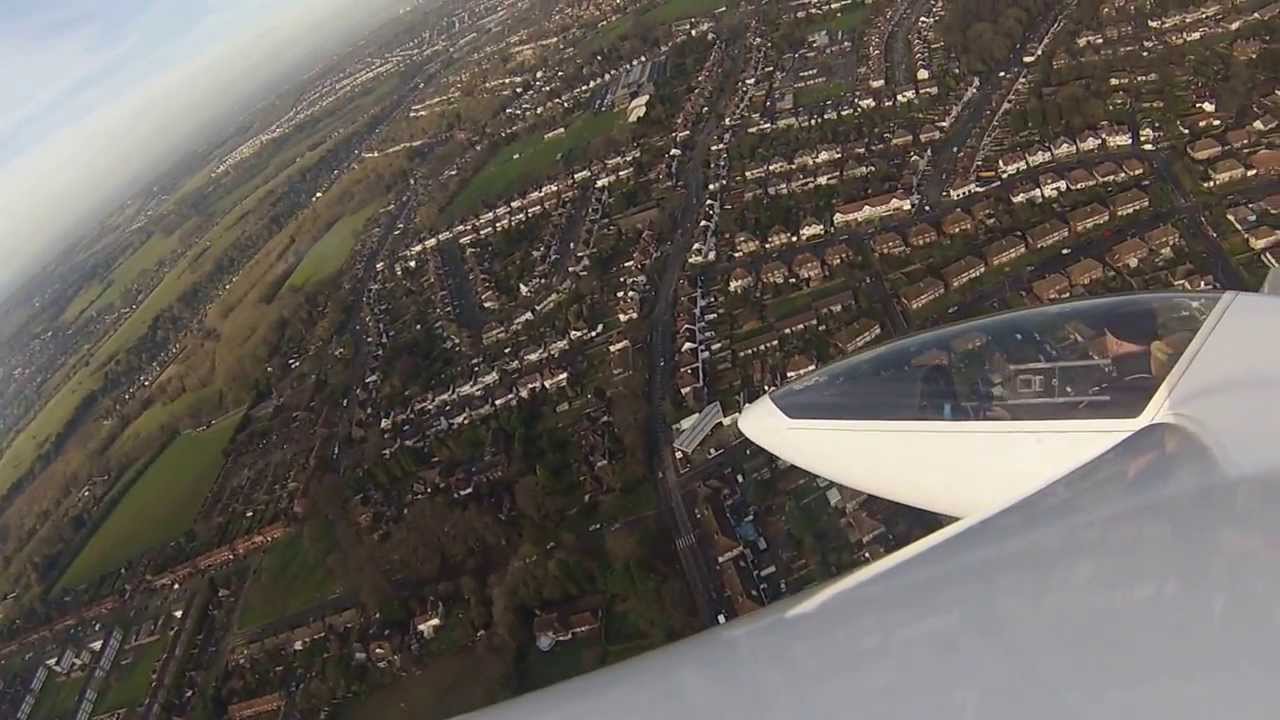 Winter Gliding at Kenley GoPro mounted on the wing! YouTube