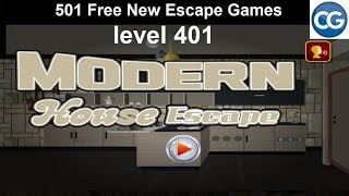 [Walkthrough] 501 Free New Escape Games level 401 - Modern house escape - Complete Game