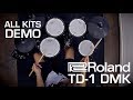 Roland TD-1DMK electronic drum kit playing all kits sound demo