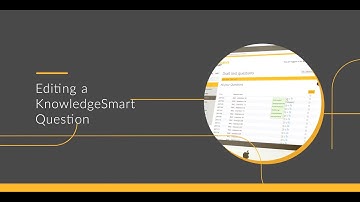 How to edit a KnowledgeSmart question