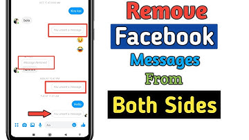 Remove Facebook Messages From  Both Sides 👍