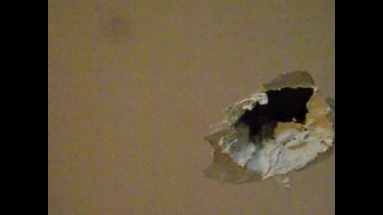 Plastering Repairing A Small Hole In Plasterboard