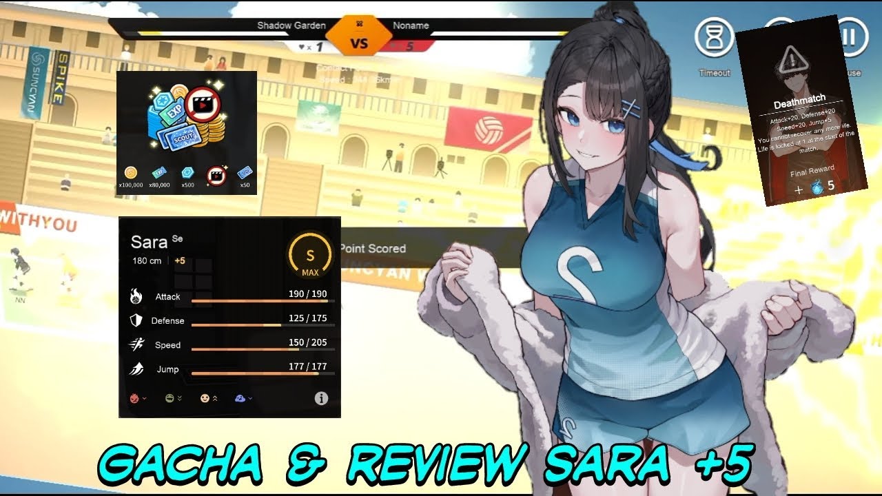 Gacha & Review Sara +5 Always Serv Ace?, With Card Death Match