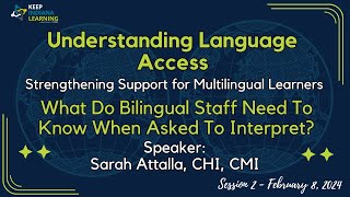 What Do Bilingual Staff Need To Know When Asked To Interpret?