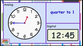 Telling the Time for Kids: Quarter To Times screenshot 3