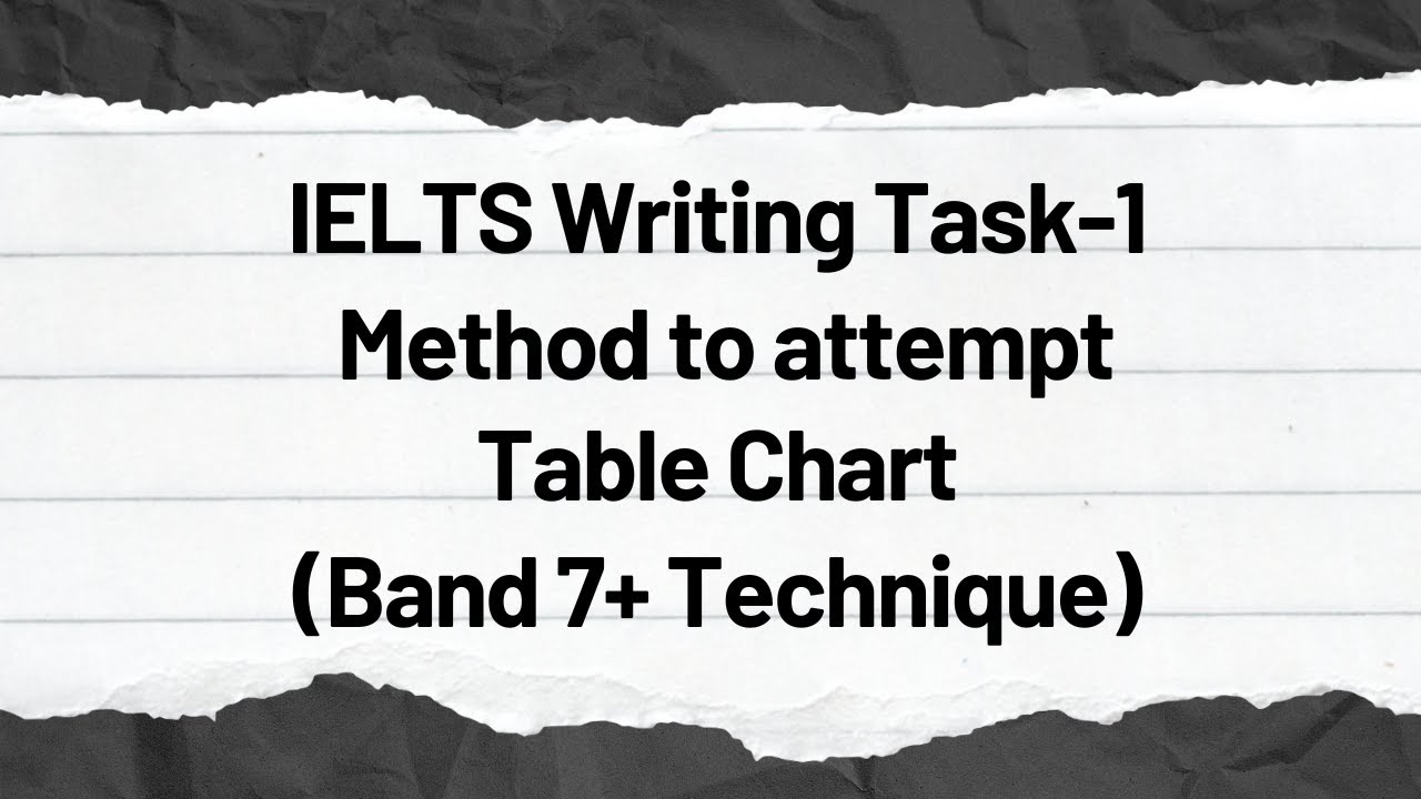 IELTS Writing Task 1 (Best Technique to answer Table Chart questions)