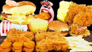 KFC Chicken & Burger & French Fries Mukbang ASMR Eating Show ยอดนิยม