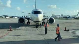 Air Canada 737-800 marshaled into parking at Princess Juliana Int&#39;l Airport