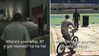 GTA 5 (Funny) What Happens If You Forget To Bring Your Car During A Hangout ? (All Friend Reactions)