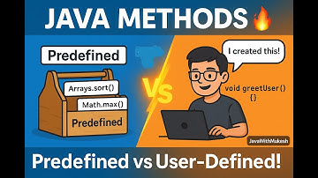 Methods in Java Explained 🔥 | Predefined vs User-Defined with Real Examples!
