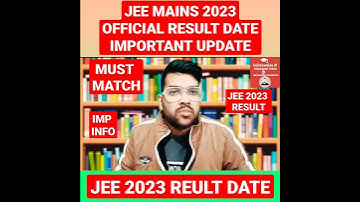 Jee mains 2023 Result date 🔴 | urgent update jee #jee2023 #jee #shorts #jeeupdate #jeeresult #short