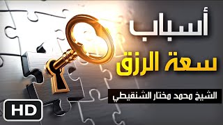 أهم أسباب سعة الرزق  | الشيخ محمد مختار الشنقيطي