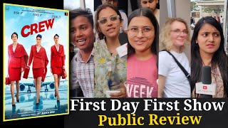 Crew Public Review | Crew Movie public Review \& Reaction | Kareena Kapoor Khan | Kriti Sanon | Tabu