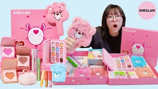 【彩妝開箱】天哪! 太犯規了 無敵可愛Care Bear絨毛彩妝組 完全捨不得用 Sheglam [NyoNyoTV妞妞TV]