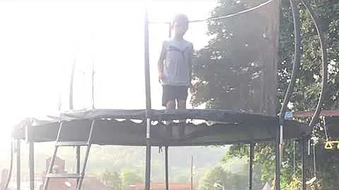 Jumping on my trampoline