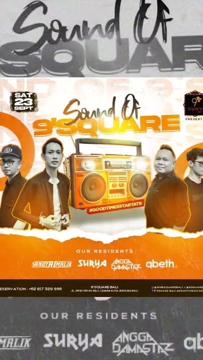 Tonight‼️🕺Event at 9'Square Bali