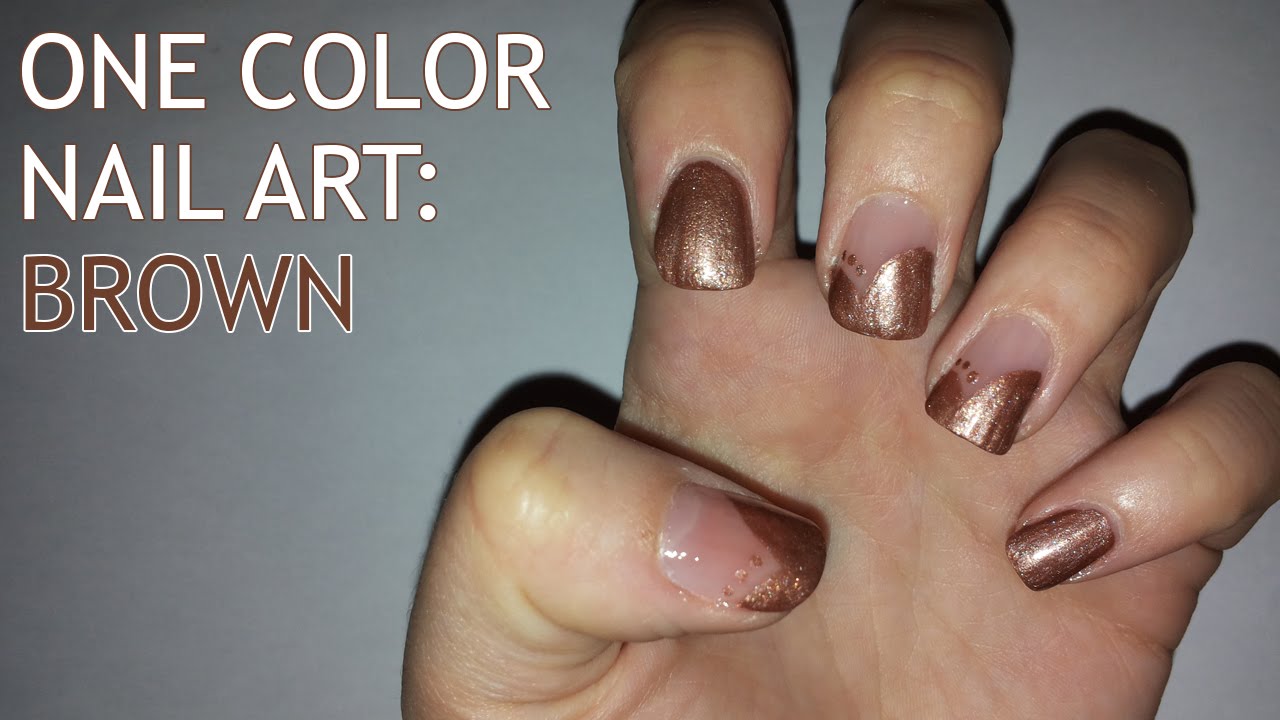 Geometric Brown Nail Art Design - wide 5