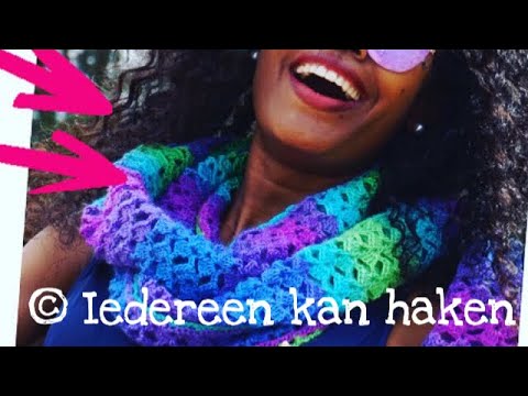 ♥️  #iedereenkanhaken #tutorial #sjaal #Howto #crochet #Misteryscarf, ( subtitled) #EASY! #beginners