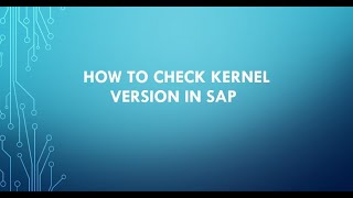 How to check kernel version in SAP | Kernel version check | Hana | Netware | SAP security