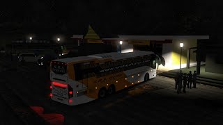 Volvo late night bus driving to palangbang city ! vehicle simulator - Euro Truck Simulator 2
