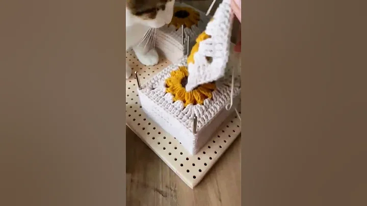 Crochet Pattern Sunflower Granny Square#ccrochet #flowers #grannysquare #crochetaddict #crochetlove