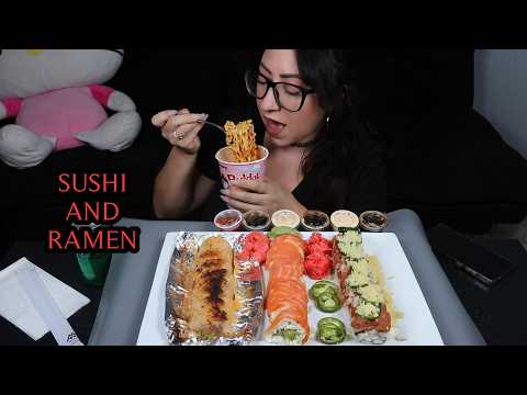 SUSHI AND RAMEN MUKBANG