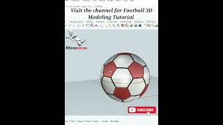 Rhino 3d tutorial for beginners:Creat a Football in Rhino. #rhino3d #football #tutorial