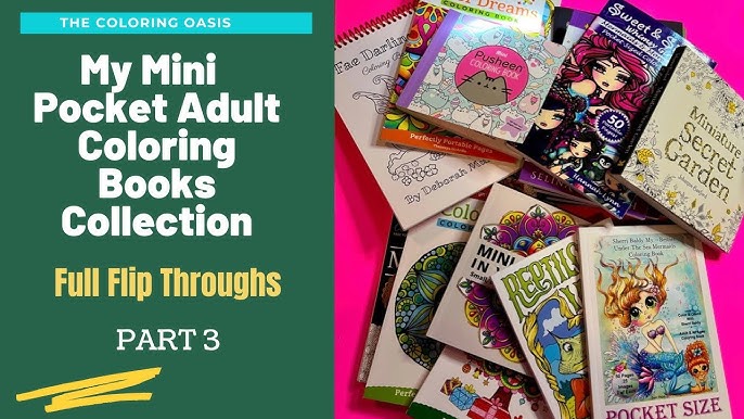 My Massive MINI POCKET SIZE Adult Coloring Book Collection