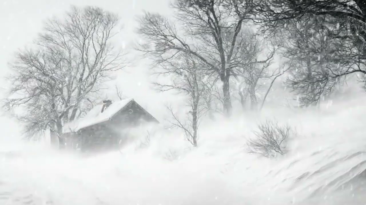❄️ Winter Storm in an Abandoned Cabin: Howling Wind & Blizzard Sounds for Deep Sleep and Study