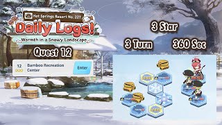 Blue Archive Global - Hot Spring Resort No. 227 Quest 12 (3 Star, 3 Turn & 360 Sec Clear)