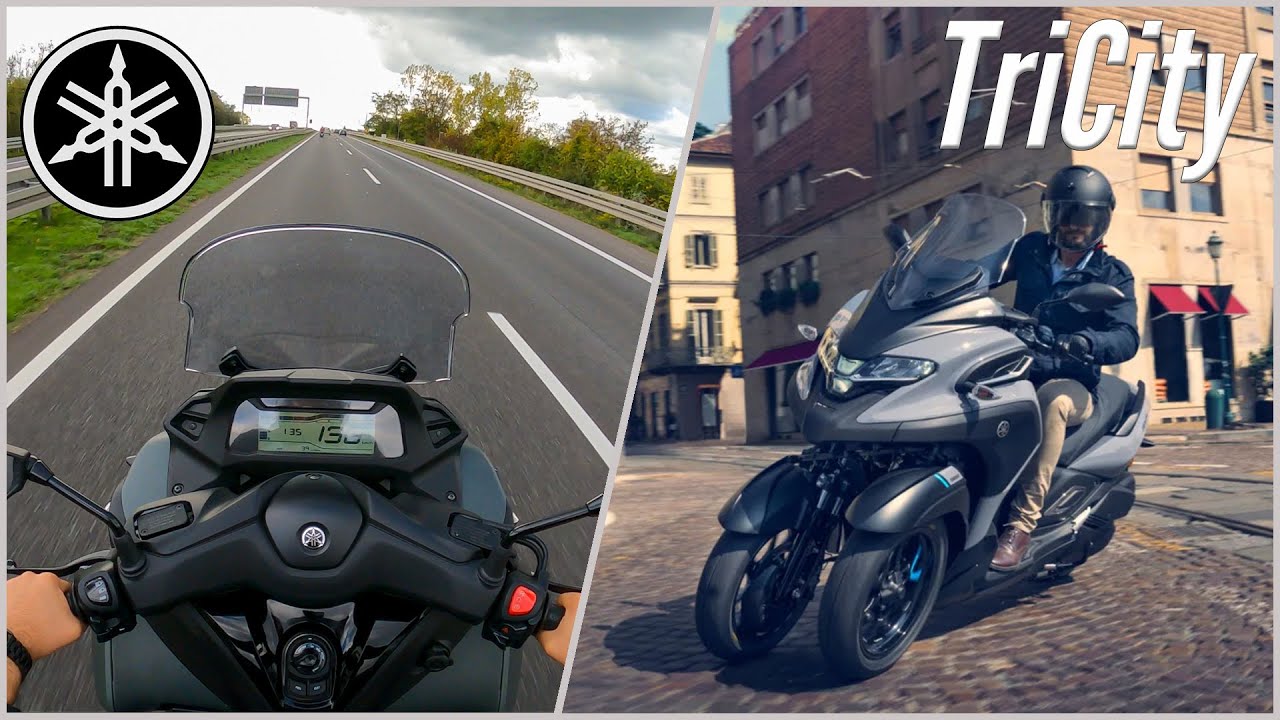 Yamaha Tricity 300 (2021) - Test Drive & Autobahn Top Speed POV