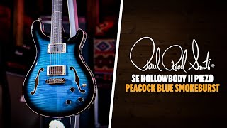 Peach Picks | PRS SE Hollowbody II Piezo - Peacock Blue Smokeburst