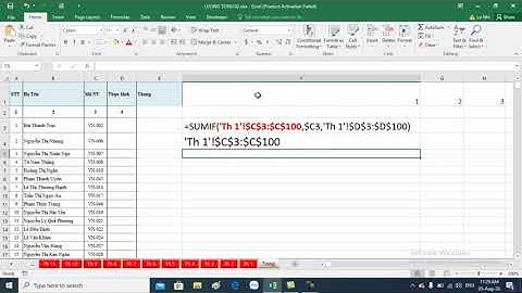 Excel hướng dẫn Tính tổng trên nhiều sheet bằng 1 công thức