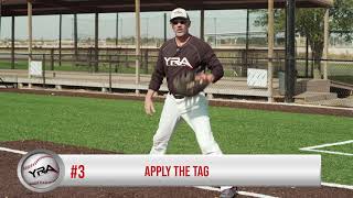 Baseball: 1st Base Fielding- Holding a runner on with a pick off and applying the tag
