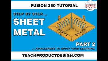 FUSION 360- How to create sheet metal features- PATTERNS and UNFOLDING!! Simple step by step.