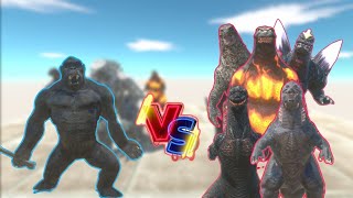 Kong 1v1 battle againt Godzilla And Titan - Animal Revolt Battle Simulator