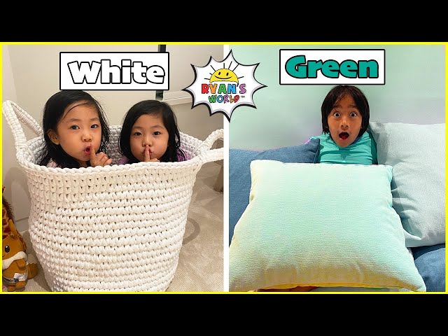 Hide and Seek in your color and more 1 hr kids pretend play! class=