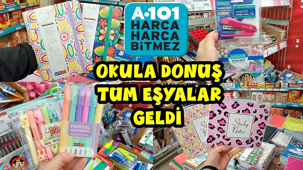 OKULA DÖNÜŞ A101 ERKEN ÇEKİM🎀A101 EFSANE OKUL EŞYALARI GELDİ💯2025 2026 A101 OKUL ALIŞVERİŞİ