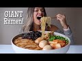 GIANT Kimchi + Tonkotsu Ramen MUKBANG with Pork Belly + Ramen Eggs!