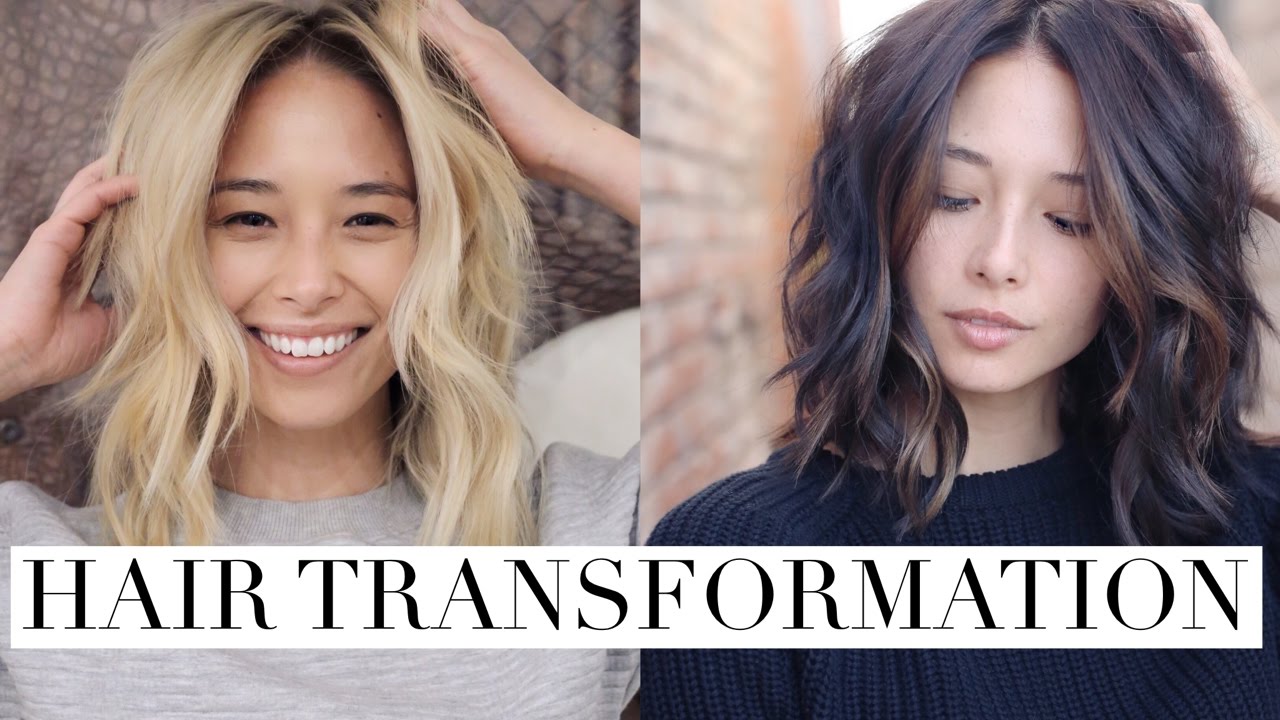 My Hair Color Transformation Blonde To Brunette Aja Dang Youtube
