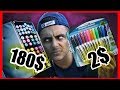 CHEAP vs EXPENSIVE - 180$ vs 2$ Markers Challenge