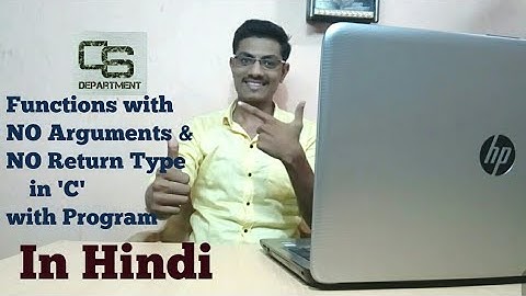 Functions with NO Argument & NO Return value with Program #32